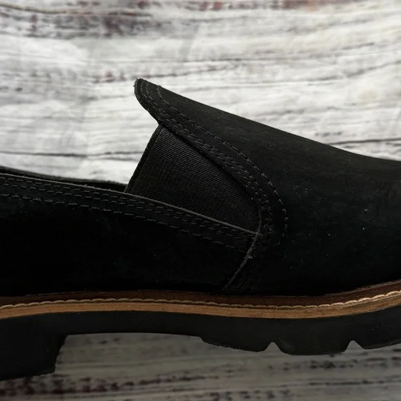 Blondo Phoebe Waterproof Lug Sole Loafers Black Nubuck Size 8.5 M Like New - Picture 6 of 10
